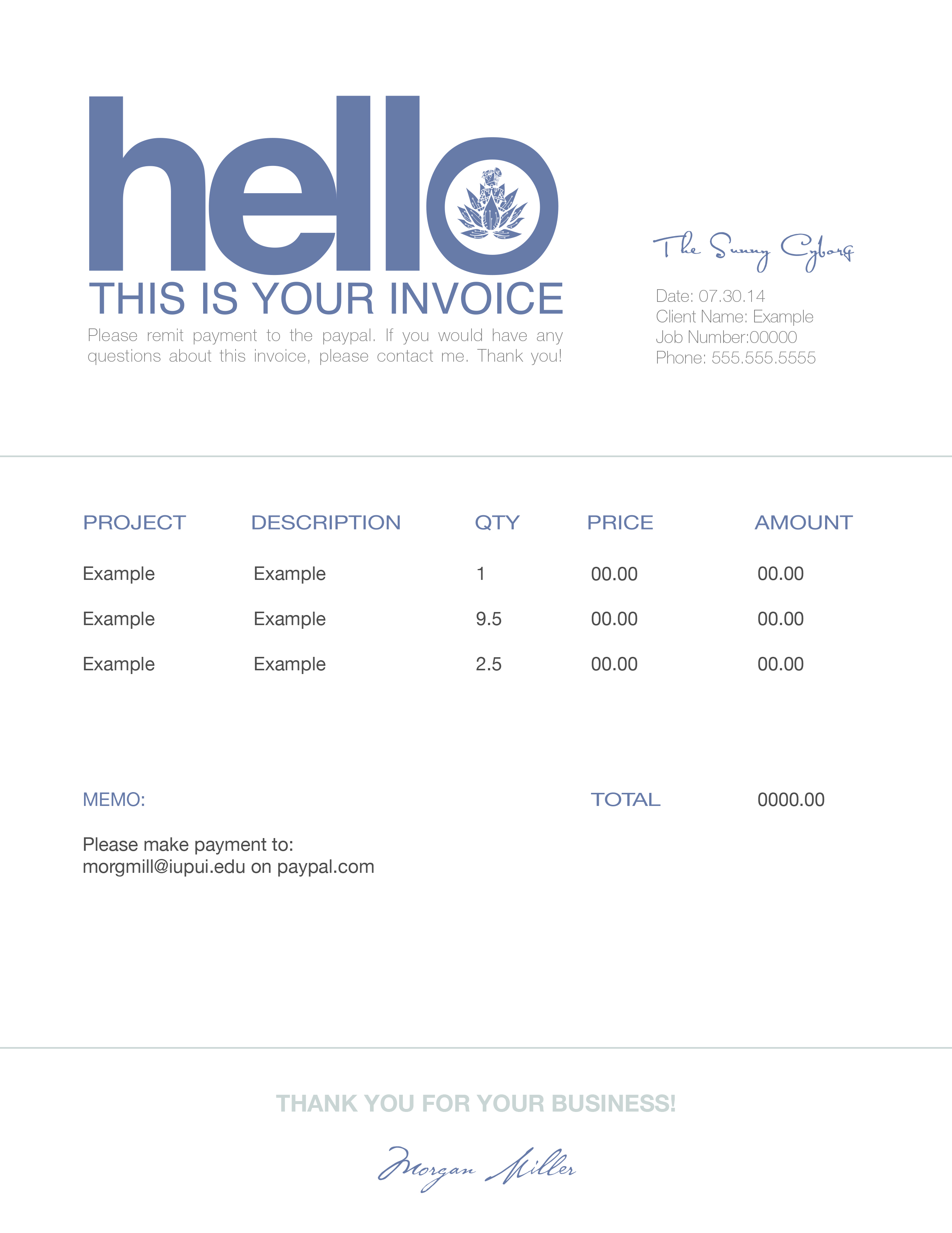 The Sunny Cyborg’s Invoice Template | The Sunny Cyborg